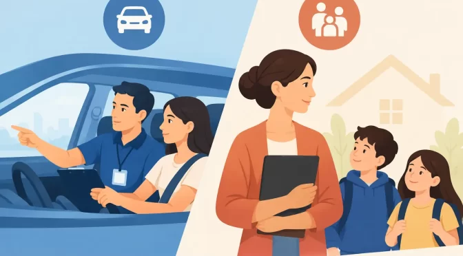 Driving Instructor Versus Family Supervisor